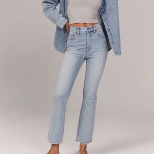 Abercrombie The Kick Flare Ultra High Rise Jeans